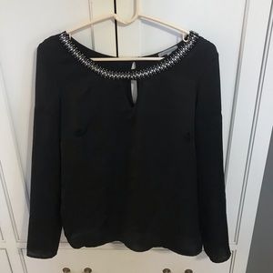 Black Charlotte Russe silk blouse